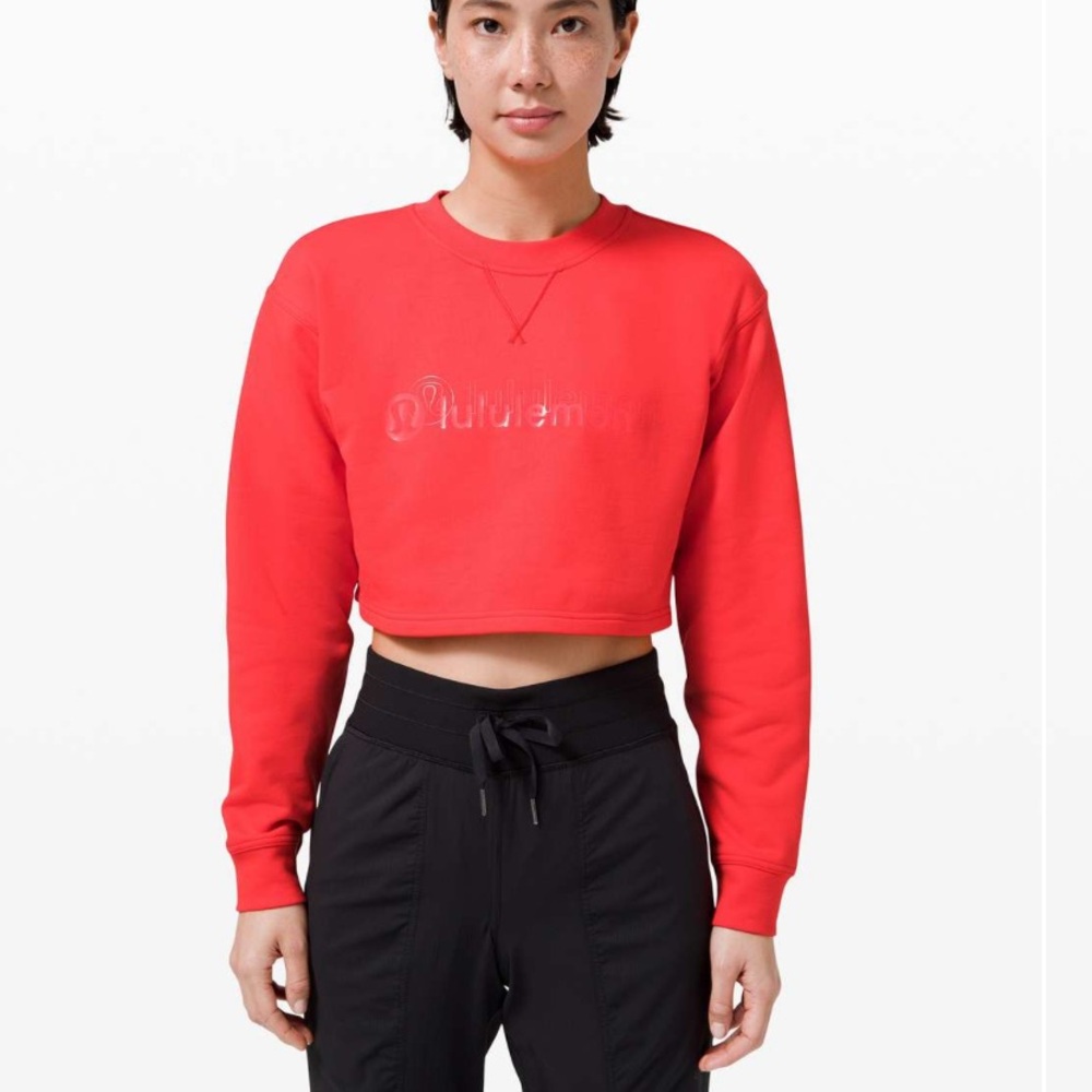 Lululemon All Yours Cropped Crew *Lunar New Year Love Red W3EECS